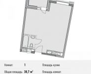 1-комнатная квартира площадью 38.7 кв.м, Береговой пр., ВЛ5 | цена 9 558 900 руб. | www.metrprice.ru