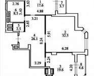 2-комнатная квартира площадью 115.1 кв.м, Ломоносовский просп., 25к1 | цена 49 500 000 руб. | www.metrprice.ru