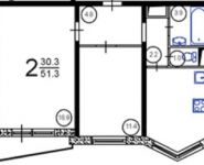 2-комнатная квартира площадью 51.2 кв.м, Молодцова ул., 19К2 | цена 10 850 000 руб. | www.metrprice.ru