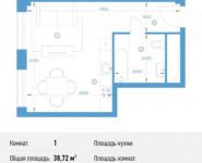 1-комнатная квартира площадью 38.7 кв.м, Кожевнический пр., 4 | цена 16 262 400 руб. | www.metrprice.ru