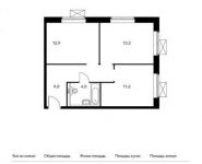 2-комнатная квартира площадью 51.5 кв.м, Летчика Грицевца ул. | цена 4 459 900 руб. | www.metrprice.ru