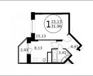 1-комнатная квартира площадью 31 кв.м, Просвещения ул., 11К1 | цена 2 237 200 руб. | www.metrprice.ru