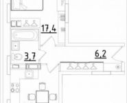 1-комнатная квартира площадью 38.3 кв.м, Строителей ул. | цена 2 125 650 руб. | www.metrprice.ru