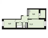 2-комнатная квартира площадью 40.3 кв.м, Заречная улица, 23 | цена 4 320 900 руб. | www.metrprice.ru