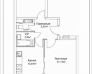 2-комнатная квартира площадью 57.93 кв.м, Родниковая, корп.5 | цена 5 797 871 руб. | www.metrprice.ru