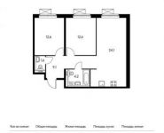 2-комнатная квартира площадью 64.2 кв.м, Россошанская улица, 5к1 | цена 5 071 800 руб. | www.metrprice.ru
