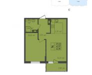 2-комнатная квартира площадью 44.8 кв.м, микрорайон Финский, 5 | цена 2 618 460 руб. | www.metrprice.ru