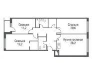 3-комнатная квартира площадью 115.1 кв.м, проезд Серебрякова, 9к1 | цена 16 424 770 руб. | www.metrprice.ru