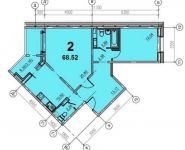 2-комнатная квартира площадью 68.52 кв.м, 5-й микрорайон, 18 | цена 3 953 554 руб. | www.metrprice.ru