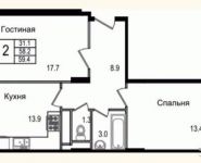 2-комнатная квартира площадью 59.4 кв.м, улица Бережок, 10 | цена 3 750 000 руб. | www.metrprice.ru