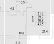 1-комнатная квартира площадью 43.5 кв.м, Инициативная ул., 13 | цена 3 800 000 руб. | www.metrprice.ru