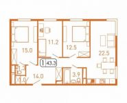 3-комнатная квартира площадью 84.2 кв.м,  | цена 6 264 480 руб. | www.metrprice.ru