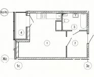 1-комнатная квартира площадью 30.9 кв.м, Космонавтов б-р, 7 | цена 3 582 081 руб. | www.metrprice.ru