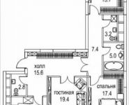 3-комнатная квартира площадью 99 кв.м, улица Николая Химушина, 9к2 | цена 35 803 632 руб. | www.metrprice.ru