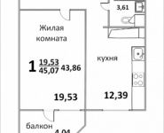 1-комнатная квартира площадью 45 кв.м, Народная ул., 23 | цена 3 307 828 руб. | www.metrprice.ru