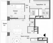 3-комнатная квартира площадью 129.31 кв.м, улица Сущёвский Вал, 49с2 | цена 36 330 000 руб. | www.metrprice.ru