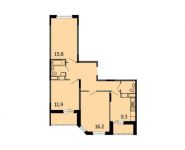 3-комнатная квартира площадью 75.7 кв.м, Северное шоссе, д.4 | цена 3 954 568 руб. | www.metrprice.ru