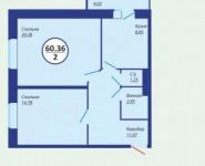 2-комнатная квартира площадью 60.3 кв.м, Чайковского ул., 103 | цена 2 986 335 руб. | www.metrprice.ru