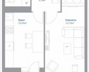 1-комнатная квартира площадью 37 кв.м, Новорязанское шоссе, 9, корп.9 | цена 2 797 200 руб. | www.metrprice.ru
