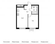 1-комнатная квартира площадью 36.7 кв.м,  | цена 3 394 750 руб. | www.metrprice.ru