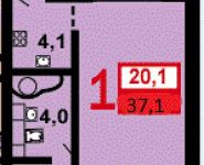 1-комнатная квартира площадью 37 кв.м, Лорха ул., 10 | цена 3 700 000 руб. | www.metrprice.ru