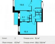 2-комнатная квартира площадью 67.4 кв.м, Ленина пр-т, 76 | цена 5 332 200 руб. | www.metrprice.ru