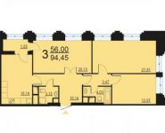3-комнатная квартира площадью 94 кв.м, улица Берзарина, 28с3 | цена 18 080 941 руб. | www.metrprice.ru