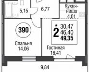 2-комнатная квартира площадью 49.4 кв.м, Почтовая Большая ул., 34С6 | цена 12 404 320 руб. | www.metrprice.ru