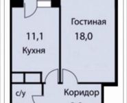 1-комнатная квартира площадью 41.6 кв.м, 3-й Нижнелихоборский проезд, 13к2 | цена 3 286 400 руб. | www.metrprice.ru