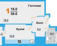 1-комнатная квартира площадью 39.6 кв.м, проезд Речной, д.28к4 | цена 2 653 200 руб. | www.metrprice.ru