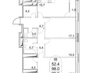 3-комнатная квартира площадью 99.5 кв.м, Автозаводская ул., 23С118 | цена 17 179 670 руб. | www.metrprice.ru