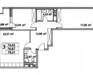 3-комнатная квартира площадью 79 кв.м, Лазоревый проезд, 3с8 | цена 15 817 586 руб. | www.metrprice.ru