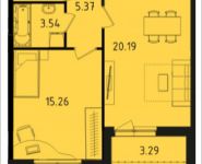 1-комнатная квартира площадью 48.56 кв.м, Варшавское шоссе, влд 170 Е | цена 5 191 112 руб. | www.metrprice.ru