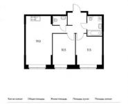 2-комнатная квартира площадью 54.3 кв.м, Варшавское ш., 141К2 | цена 7 846 350 руб. | www.metrprice.ru