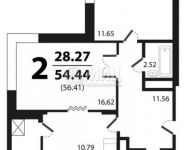 2-комнатная квартира площадью 56.4 кв.м, 6-я Радиальная улица, вл7к24 | цена 5 350 000 руб. | www.metrprice.ru