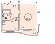 2-комнатная квартира площадью 38 кв.м, Бориса Пастернака ул., 9 | цена 5 700 000 руб. | www.metrprice.ru