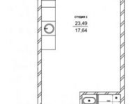 1-комнатная квартира площадью 23.5 кв.м, Пролетарская улица, 42А | цена 2 279 000 руб. | www.metrprice.ru