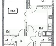 1-комнатная квартира площадью 40.3 кв.м, проспект Будённого, 51к6 | цена 9 546 347 руб. | www.metrprice.ru