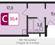 1-комнатная квартира площадью 30.4 кв.м в ЖК "PerovSky", Шоссе Энтузиастов, вл. 88, корп.3 | цена 4 544 800 руб. | www.metrprice.ru