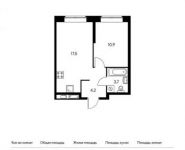 1-комнатная квартира площадью 38.1 кв.м, Варшавское ш., 141К2 | цена 6 972 300 руб. | www.metrprice.ru