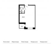 1-комнатная квартира площадью 26.6 кв.м,  | цена 3 199 980 руб. | www.metrprice.ru