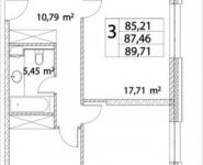 3-комнатная квартира площадью 87.5 кв.м, Лазоревый пр., 3 | цена 20 272 995 руб. | www.metrprice.ru