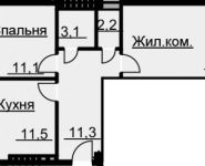 2-комнатная квартира площадью 60.7 кв.м, Фестивальная ул., 23 | цена 2 610 100 руб. | www.metrprice.ru