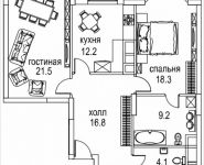 2-комнатная квартира площадью 83 кв.м, Авиационная, 77к2, корп.2 | цена 29 024 948 руб. | www.metrprice.ru