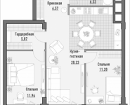 2-комнатная квартира площадью 69.97 кв.м, 1-я Ямская, 2 | цена 17 700 000 руб. | www.metrprice.ru