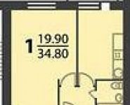 1-комнатная квартира площадью 35 кв.м, Одесская ул., 18К1 | цена 6 100 000 руб. | www.metrprice.ru