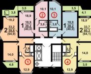 1-комнатная квартира площадью 40 кв.м, Речная улица, 8 | цена 3 200 000 руб. | www.metrprice.ru