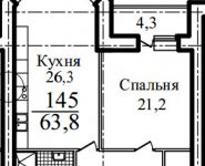 1-комнатная квартира площадью 63 кв.м, Береговая ул., 5 | цена 5 231 600 руб. | www.metrprice.ru