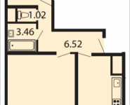 2-комнатная квартира площадью 60.84 кв.м, Бульвар Строителей, 4 | цена 3 711 240 руб. | www.metrprice.ru