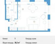 1-комнатная квартира площадью 38.3 кв.м, Кожевнический пр., 4 | цена 14 420 793 руб. | www.metrprice.ru